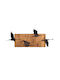 Homemarkt Wall Decor Birds Hm4812-leaves Metal Black-wood 90.5x3 Depth X34 5pcs