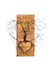 Homemarkt Wall Decor Faces Hm4807-metal Leaves Black-wood 60x3 Depth X57 5pcs