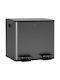 HomCom Waste Bin Recycling made of Stainless Steel Black 15lt 1pcs