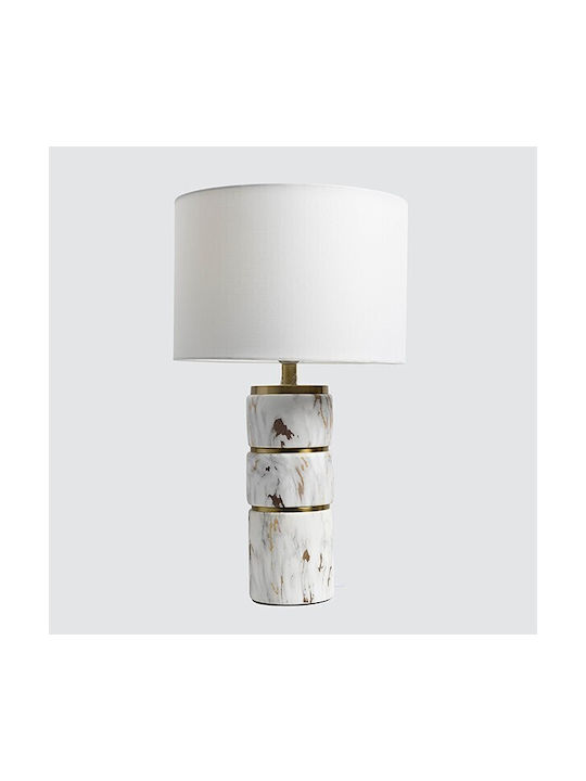 Ceramică Lampă de masă cu Abajur Auriu și Bază