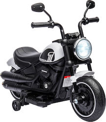 Kids Motorbike Inspired Electric 6 Volt White