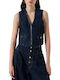 Women's Vest Denim Blue
