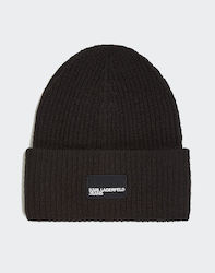 Karl Lagerfeld Beanie Γυναικείος Σκούφος Πλεκτός σε Μαύρο χρώμα