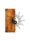 Homemarkt Wall Decor Yin-yang Hm4756-metal Leaves Black-wood 50x3 Depth X58height
