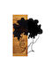 Homemarkt Wall Decor Woman Figure Hm4750-metal Leaves-wood 35x3 Depth X50cm