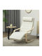 Πολυθρόνα Relax Massage με Υποπόδιο Εκρού 67x95x101cm