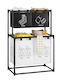 Fabric Laundry Basket 97x44x57cm Black