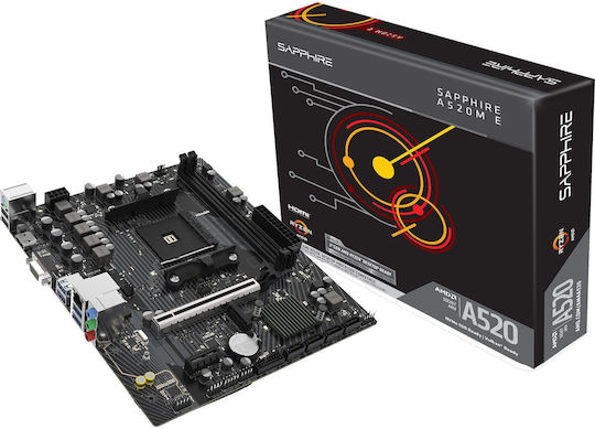 Sapphire A520M-E Placă de bază Micro ATX cu AMD AM4 Socket