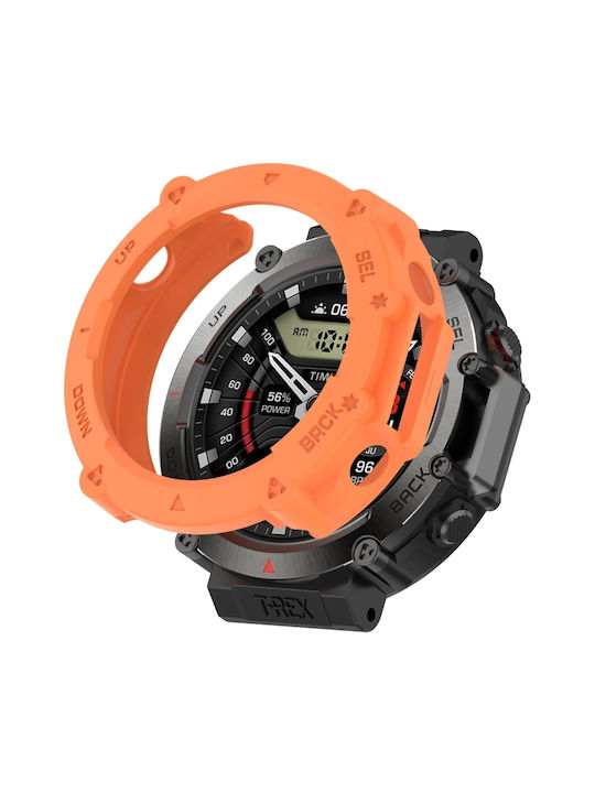 Protective Silicone Case in Orange color for Amazfit T-Rex Ultra