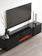 Шкаф за телевизор Дървен Black - Black Glossy Д182.6xШ34.5xВ37.5см