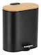 Eurocasa Bamboo Bathroom Basket Soft Close 5lt Black