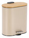 Eurocasa Bamboo Καλαθάκι Μπάνιου Soft Close 5lt Μπεζ