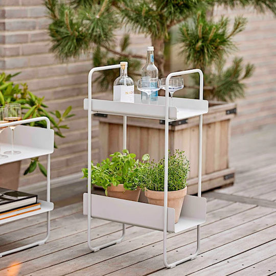 Metal Console Table Soft Grey L48xW24.2xH77.7cm