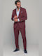 Alessandro Men's Winter Suit Burgundy