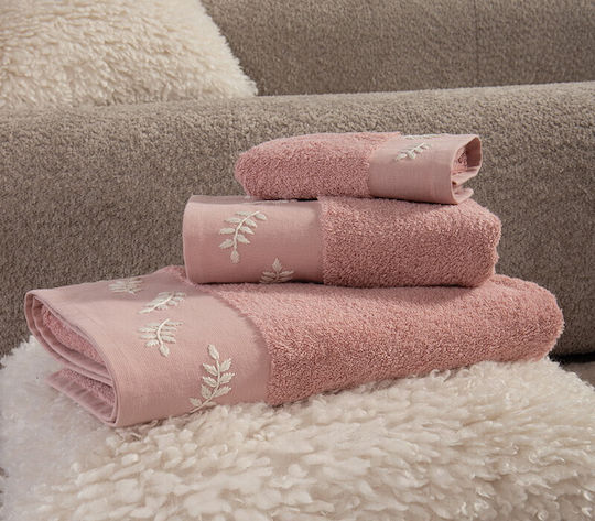 Nef-Nef Homeware Комплект Хавлиени Кърпи 3 Бр Amaranda Розови Тегло 500гр/м²