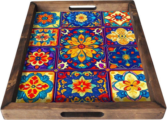 Aberto Design Ξύλινος Δίσκος Σερβιρίσματος 48x38x4cm