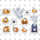 Essbare Kuchendekorationen Halloween Designs V6 12Stück