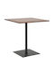Nerobian Pătrat Masă Sala de mese Lemnoasă Walnut Shade 70x70x75buc