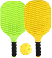 Ping-pong Game Set Flippy 2 Paddles 1 Ball 6+ Years 37.5 X 18 X 3 Cm Yellow Green