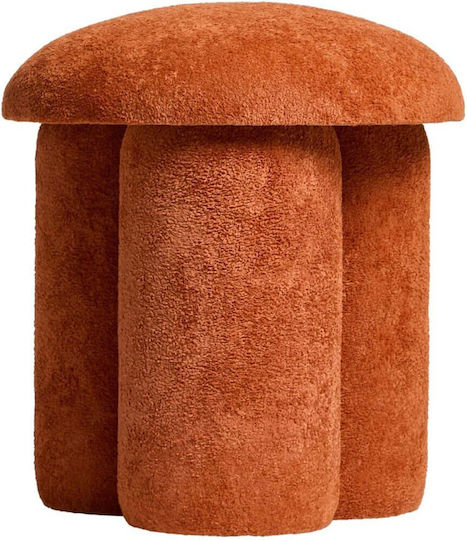 Stool For Living Room Upholstered with Fabric Magnus Orange 45x45x48cm