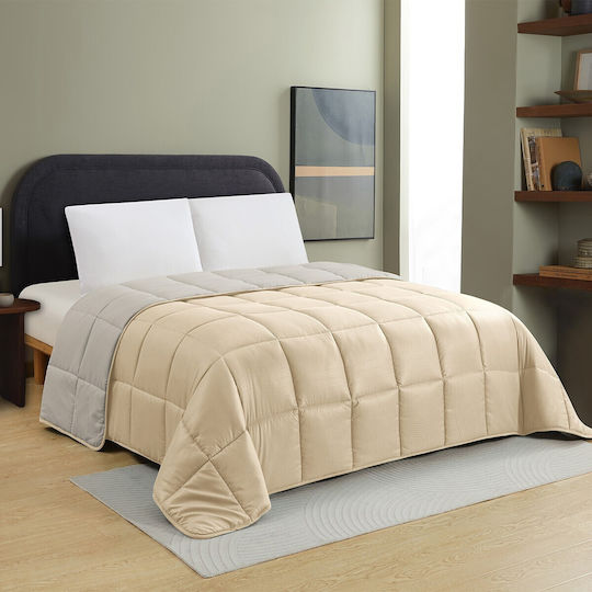 Melinen Queen 220x240cm Brooklyn Beige/silver