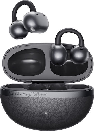 QCY Crossky C50 Open Ear Bluetooth Handsfree Ακουστικά με Αντοχή στον Ιδρώτα και Θήκη Φόρτισης Γκρι