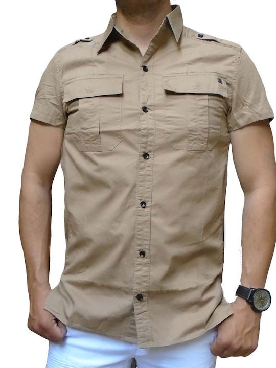 Kurzärmlig Hemd Beige