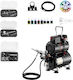 Vevor Airbrush Kit Air Brush Kit 1/6 Hp Air Compressor 3 Airbrushes 3 Tips Tank