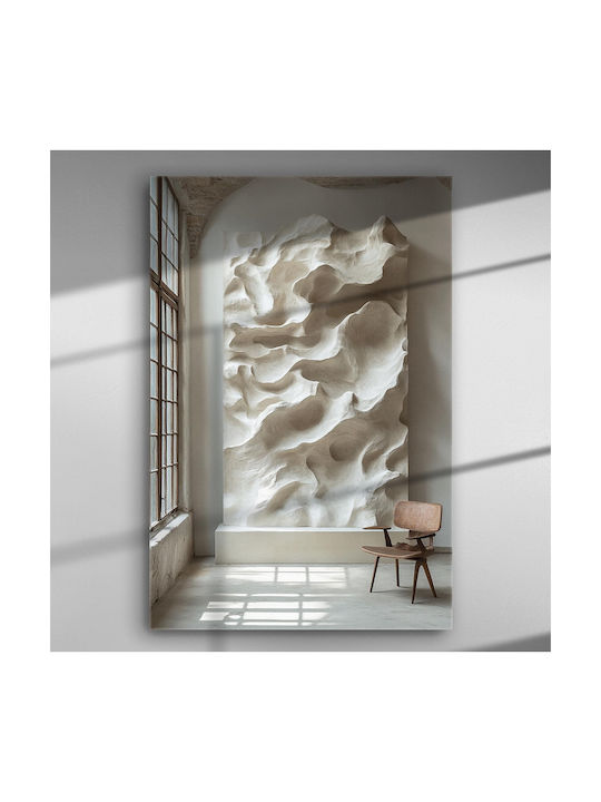 Abstract Wall Sculpture – Canvas Painting 100 X 67cm
