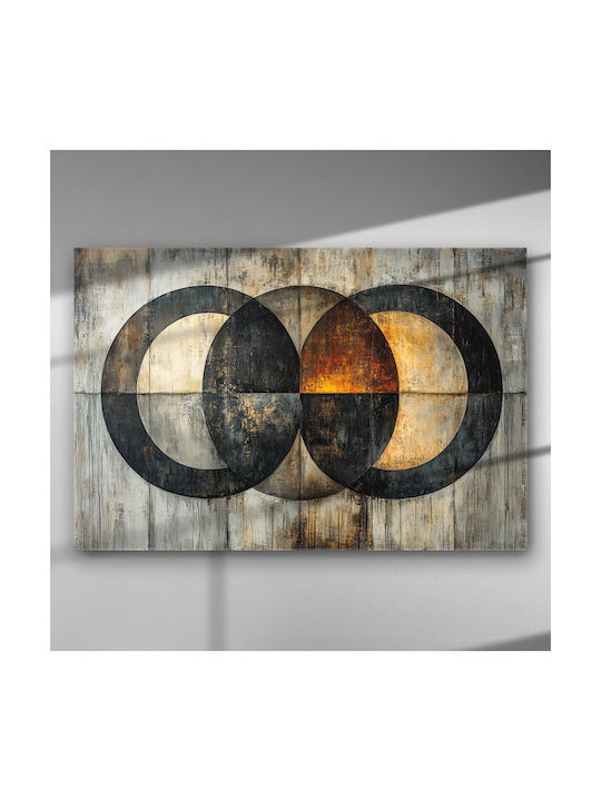 Abstract Geometry Dark Shades – Canvas Painting 150 X 100cm