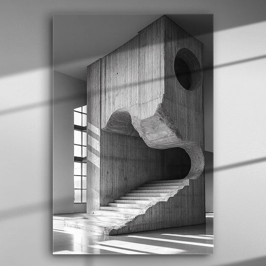 Modern Staircase Architecture – Canvas Painting 67 X 45cm