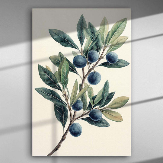 Olive Leaves & Fruits – Canvas Painting 67 X 45cm