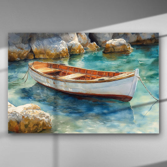 Gelassener Skari Blaues Wasser – Gemälde Leinwand 150 x 100 cm
