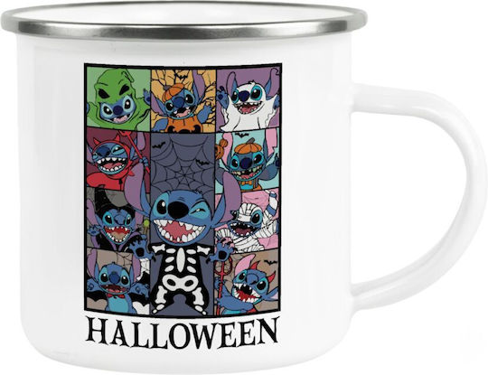 Koupakoupa Halloween Becher Metallisch Weiß 360ml