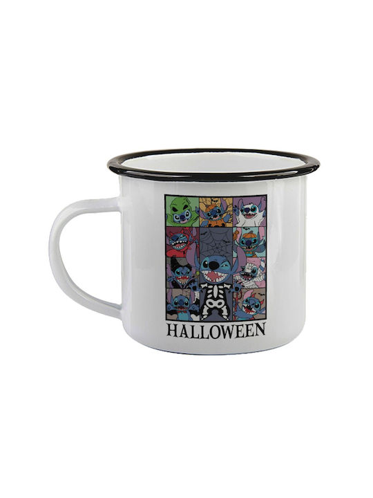 Koupakoupa Halloween Becher Emaille Schwarz 360ml
