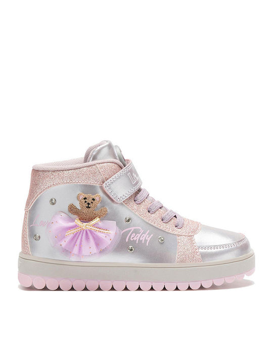 Lelli Kelly Παιδικά Sneakers High με Σκρατς Ασημί