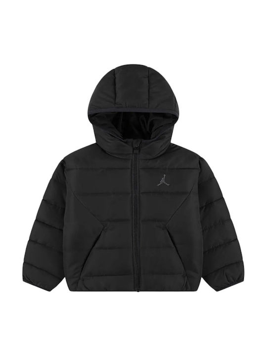 Kids' Sports Jacket with Hood Black Brooklyn Puffer