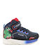 Kids Sneakers High Anatomic with Scratch & Lights Navy Blue