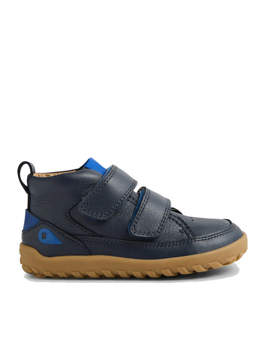Bobux Kids Sneakers High with Scratch Navy Blue
