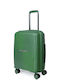 Cardinal Cabin Hard Green Travel Suitcase with 4 Wheels Height 55cm