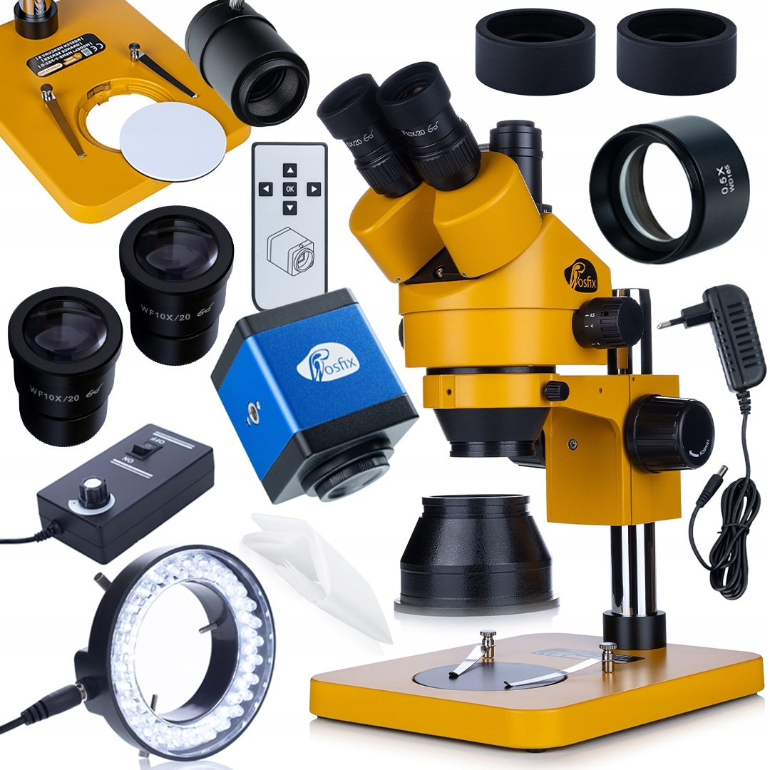 Rosfix Draco Blue Pro Set – Microscop Trinocular 7–45× Cameră Full