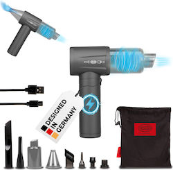 Heyner VacuDuster Pro 2in1 Hand Vacuum & Blower 2 in 1 Rechargeable 12V 90W Grey