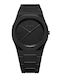 Polycarbon Women's Watch with Black Metal Bracelet
