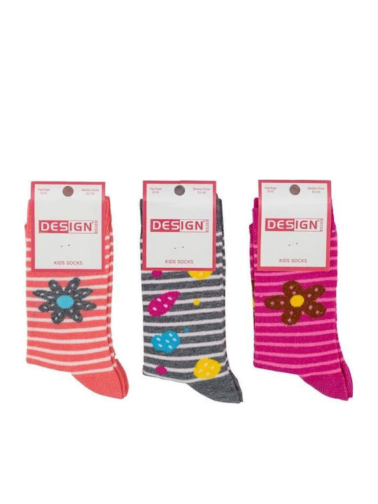Design Socks Παιδικές Κάλτσες Πολύχρωμο 3 Ζευγάρια