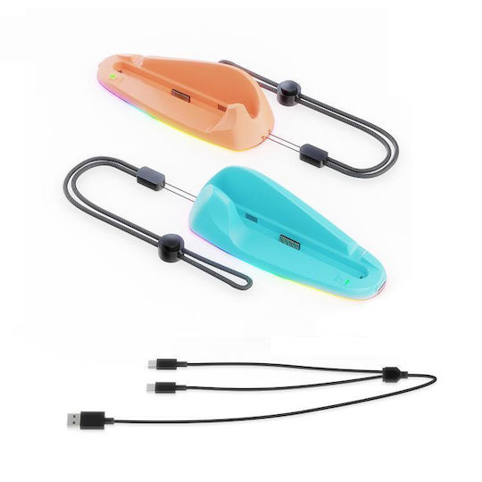 Nintendo Switch 2 Jys Controller Mouse Magnetic Stand Atmospheric Lighting Blue Orange