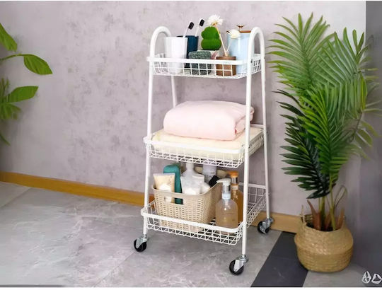 Verk Group Verk Group Metallisches Küchenwagen Mit 3 Ebenen Schwarze 40x32x78cm