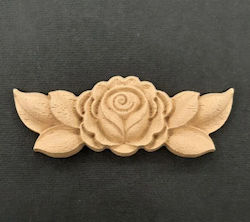 Wooden Carved Decorative Flower 8.2cm X 3cm