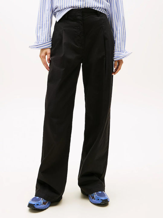 Damen Stoff Hose Schwarz
