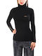 Damen Pullover Rollkragen Gold Details