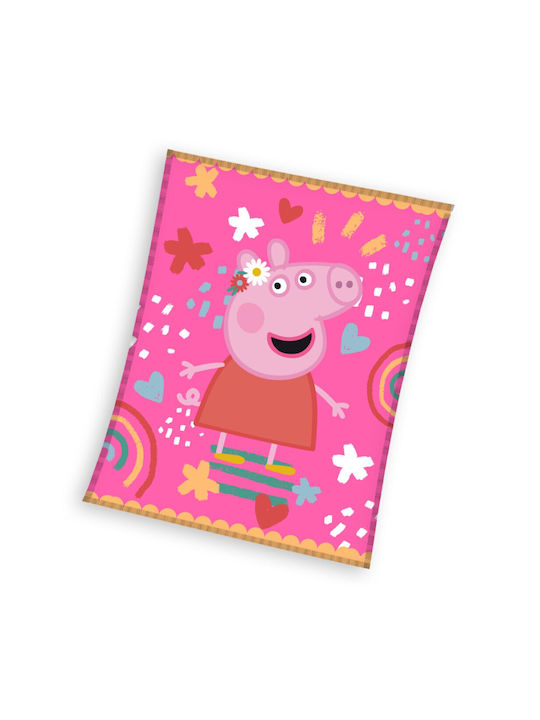 Peppa Pig Κουβέρτα Fleece Φούξια 160x130εκ.